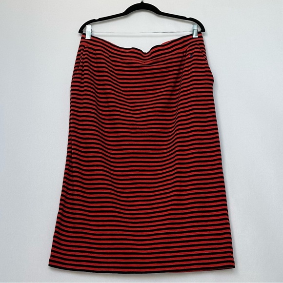Clare V. Le Tube Skirt in Black & Poppy Stripe | XXL | EUC - Picture 2 of 10